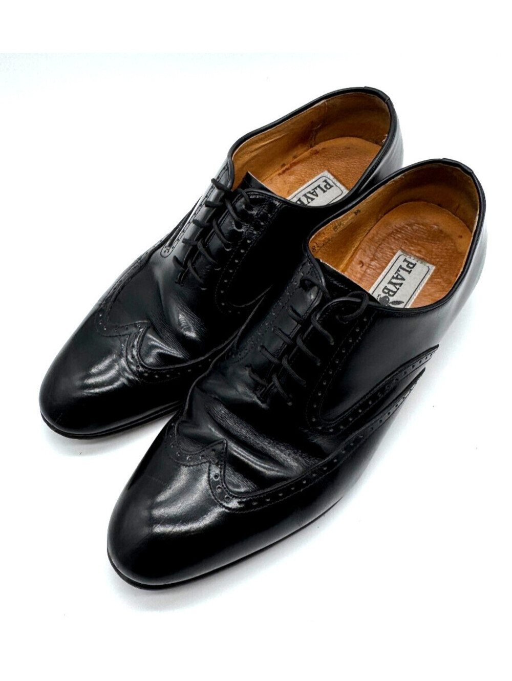 Vintage Playboy Wingtip Oxford Dress Shoes Leather Men's Size 8.5 M
